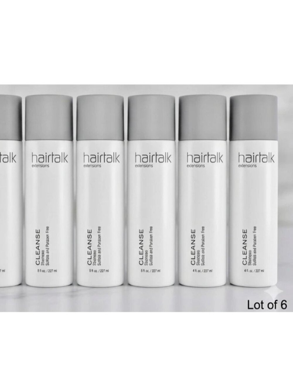 Lot of 6 HAIRTALK SHAMPOO Cleanse For Hair Extensions Now Bellami